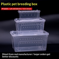 Nouveau modèle 26 : Boîte d'élevage de reptiles panoramique transparente avec perforations ventilées, épaissie pour araignées et grenouilles cornées