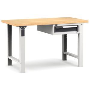 Établi Fami Master 150cm gris avec plateau en bois et tiroir - Product Image 1