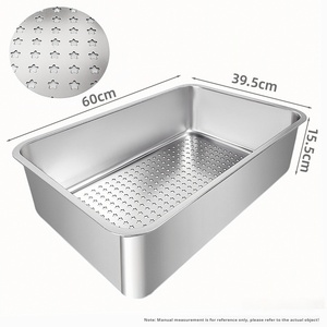 Groothandel Slimme Dubbellaagse Geurcontrole 48l Capaciteit 60*40*15/60*40*20Cm Semi-Ingesloten Roestvrijstalen Kattenbak Filter - Product Image 5