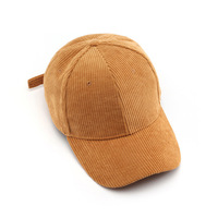 Gorro de Béisbol de Pana de Estilo Japonés de Moda Otoño Invierno, Color Sólido, 100% Poliéster, Bordado 3D, Gorro Deportivo Cálido Unisex