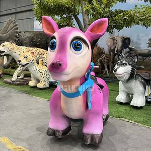 एलईडी लाइट और संगीत के साथ टॉडलर्स के लिए इंटरैक्टिव इलेक्ट्रिक हिरण की सवारी-ऑन कार - Product Image 4