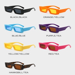 3402 New Arrival Fashion Personality Custom logo Design Small square <b>Frame</b> Vintage Women Men Sunglasses - Product Image 2