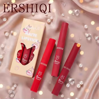 Lot de 3 brillants à lèvres liquides mats ErshiQi, exclusivité transfrontalière, best-seller, maquillage longue tenue, non-transférable