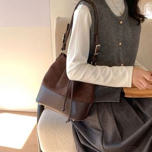 Professional Lady Fashion PU Leather Suede <b>Shoulder</b> Bag with Single <b>Strap</b> for Women-All Seasons - Product Image 3