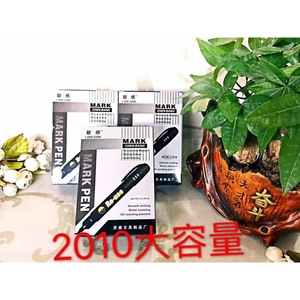 ปากกามาร์คเกอร์ชนิดน้ำมันเฉน บัง หมึกถาวร สีดำ แดง น้ำเงิน ปลอกพีวีซี หัวแบน ใช้สำหรับทำเครื่องหมายสินค้า - Product Image 4