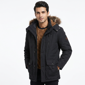 Wholesale High Quality New Fashion Warm <b>Parkas</b> <b>Jackets</b> for Men Custom Cotton Canvas Stand Collar <b>Waterproof</b> Hooded Autumn <b>Jacket</b> - Product Image 1