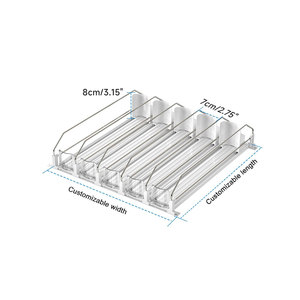 Organisateur de boissons <span class=keywords><strong>à</strong></span> largeur réglable, <span class=keywords><strong>à</strong></span> poussée automatique, glissière de réfrigérateur avec <span class=keywords><strong>support</strong></span> de rangement <span class=keywords><strong>pour</strong></span> canettes de soda, étagère de présentation, pousseur - Product Image 3