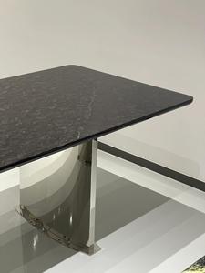 Table de table rectangulaire en granit noir pur de luxe maquillage dessus de vanité îlot de <span class=keywords><strong>cuisine</strong></span> comptoir de bar - Product Image 3