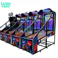 Machine d'arcade de tir au basket à écran LED, à monnayeur, avec classement des scores, jeu de basket de rue