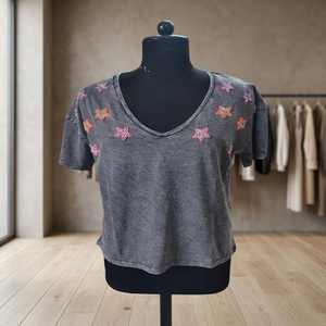 Women Cotton V Neck <b>T</b> <b>Shirt</b> Wholesale Manufacturer Supply for Best Price - Product Image 6