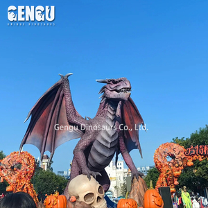 Halloween Animatronic modelo enorme occidental dragón calabaza calavera <span class=keywords><strong>Horror</strong></span> Festival Decoración - Product Image 3