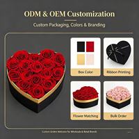 Kotak Hadiah Mawar Awet Kotak Bunga Kering Hadiah Bunga untuk Ulang Tahun Hadiah Hari Valentine Dekorasi Pernikahan Hadiah Natal