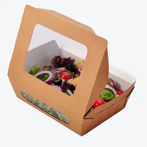 Boîte en carton Fabricant OEM Emballage alimentaire de fruits Emballages alimentaires en papier kraft à emporter Boîte à bonbons simple personnalisée Accepté