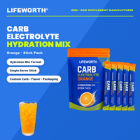 LIFEWORTH Mélange instantané de poudre d'électrolytes, de glucides et de sodium pour l'hydratation sportive et le soutien énergétique, 20 portions de 30g