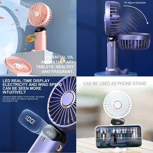 Mini ventilateur portable USB <span class=keywords><strong>rechargeable</strong></span> pour séchage des extensions de cils, petit ventilateur électrique chauffant - Product Image 4