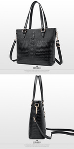 Bolsos de Oficina de PU con Patrón de Cocodrilo, Bolsos de Mano para Mujer, de Alta Calidad, de Lujo, Gran Capacidad, Bolsos de Mano para Oficina - Product Image 4