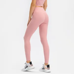 Özel Logo pantolon hızlı kuru spor Legging yüksek bel popo kaldırma egzersiz tayt spor kadınlar için Fitness pantolonları Yoga tozluk