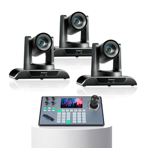 Hệ thống hội nghị Tenveo bán chạy năm 2024, <span class=keywords><strong>camera</strong></span> tự động theo dõi NDI 30X USB3.0/HDMI/RJ45/SDI và bàn điều khiển cần điều khiển <span class=keywords><strong>PTZ</strong></span> - Product Image 1