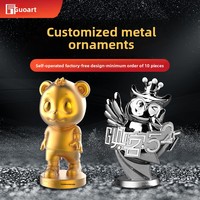Ornement Métallique Artisanat Mascotte Cadeau Anniversaire Logo Dessin Animé Créatif Modèle 3D Emballage Acrylique Fabriqué en Chine pour Noël
