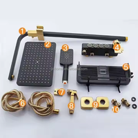 Ensemble de douche thermostatique en laiton moderne Kit de douche haute pression certifié CE Robinet de douche de salle de bain d'hôtel