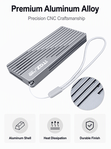 Boîtier SSD M.2 NVMe <span class=keywords><strong>Thunderbolt</strong></span> <span class=keywords><strong>3</strong></span> certifié ITGZ 40 Gbit/s – <span class=keywords><strong>Disque</strong></span> <span class=keywords><strong>dur</strong></span> <span class=keywords><strong>externe</strong></span> professionnel d'usine - Product Image 3