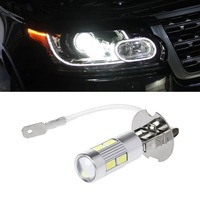 Feux antibrouillard de voiture H3 5630 10SMD Ampoules LED Feux antibrouillard de conduite 12V Ampoule LED H3 Lampe automobile DRL Feux de jour Accessoires de voiture