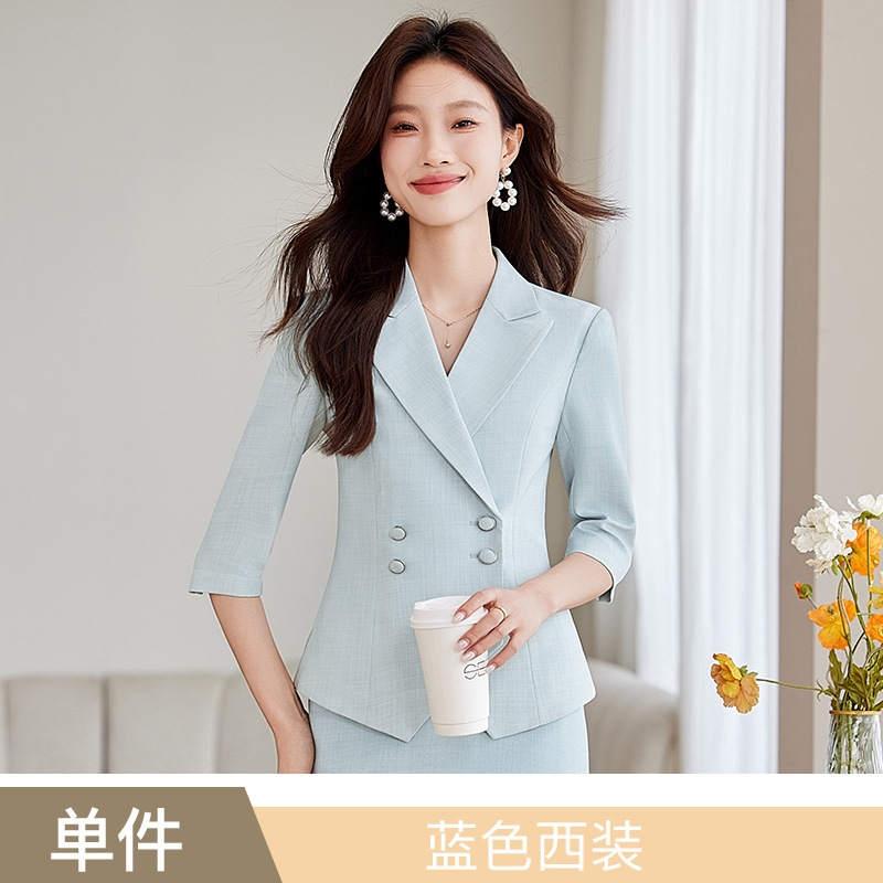 blue suit