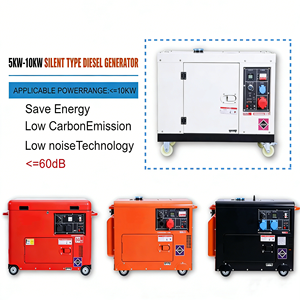 Generador Diésel Silencioso de 6kW, 7.5kVA, Trifásico, Doble Voltaje, Arranque Eléctrico, Certificación CE e ISO, Generador Portátil para Respaldo en el Hogar/Obra, 100% - Product Image 3