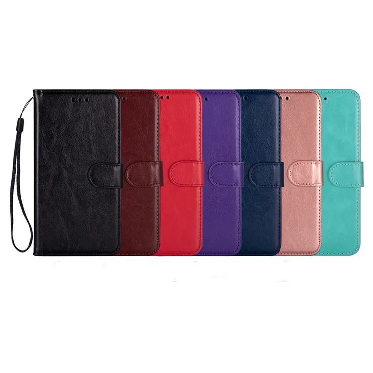 Luxury Solid Color Flip Cover PU Leather Wallet Phone Case For iPhone 13 14 Pro Max
