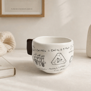 Taza de café de cerámica creativa con asa de libro de fórmulas científicas, taza estética <span class=keywords><strong>para</strong></span> estudiantes, <span class=keywords><strong>para</strong></span> leche, café, uso diario en el estudio - Product Image 2
