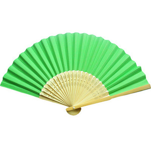 Éventails pliants européens personnalisés écologiques de 8 pouces, multicolores, en bambou et papier, style art populaire, technique de sculpture, pour mariage - Product Image 5