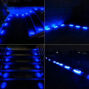 Lot de <span class=keywords><strong>4</strong></span> lampes solaires LED étanches IP68 pour marches, allumage/extinction automatique, pour couloir, allée, porte, garage - Product Image 2