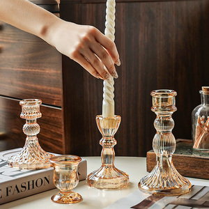 <span class=keywords><strong>Bougeoir</strong></span> en verre ambré de Style <span class=keywords><strong>scandinave</strong></span> pour les dîners romantiques décor de noël <span class=keywords><strong>Vintage</strong></span> maison pièce maîtresse photographie accessoire - Product Image 4