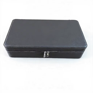 Boîte de rangement et de présentation de montres en cuir à 12 emplacements avec fermeture éclair, portable, pour voyage, vente directe usine - Product Image 3