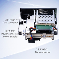 Unestech 2Bay 2,5 pulgadas y 3,5 pulgadas Disco Duro SATA Tray-less Hot Swap Backplane SSD Mobile Rack Enclosure