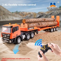 Camion de transport électrique 1:18 pour enfants, semi-remorque à plateau, tracteur, camion d'ingénierie, excavatrice, nouvelle voiture RC Huina 1319 à neuf canaux