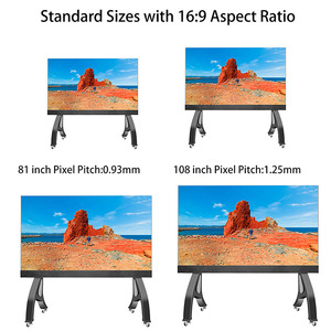 Popular high-resolution LED video <b>wall</b> with a freestanding mobile design and custom indoor stand suitable for conference rooms - Product Image 6