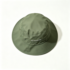 Sombrero de Pescador Verde Oliva de Secado Rápido, 100% Poliéster, con Imagen Bordada ACE OUTDOORS, Protección Solar UPF 50, Casual y Deportivo, Venta al Por Mayor - Product Image 5
