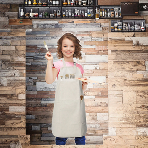 Tablier de Chef Sans Manches Personnalisé avec Logo, 100% Coton, Haute Qualité, Réutilisable et Lavable, pour Usage Quotidien, Restaurants, Cafés, Enfants - Product Image 3