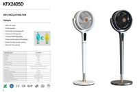 Ventilateur de sol électrique industriel léger à oscillation automatique 3D, design écologique, avec télécommande numérique et refroidissement par fil plastique