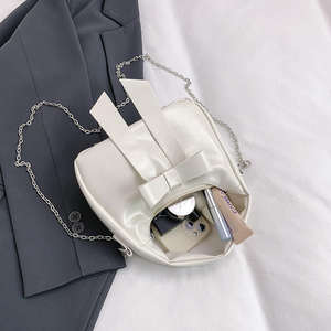 กระเป๋าสะพายข้าง PU หรูหราสำหรับผู้หญิง, กระเป๋าสะพายไหล่ลำลองอเนกประสงค์แบบใหม่, กระเป๋าถือรูปโบว์ - Product Image 2