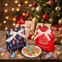 Bonbons durs en tranches pour Noël, emballés individuellement, en vrac, assortis à un coffret cadeau de Noël pour la vente saisonnière en supermarché