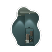 Miroir intelligent en forme de nuage, miroir de salle de bain LED avec gradation tactile, capteur humain, anti-buée, décoration artistique créative pour hôtel et maison