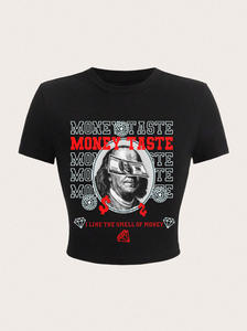 T-shirt in cotone Peeqi Casual con stampa digitale <span class=keywords><strong>a</strong></span> manica corta da donna Top da donna Top da donna taglie forti per donna - Product Image 4