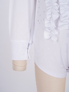 Conjunto de Ropa de Baile de Salón para Niños, Camisa con Volantes y Pantalones Acampanados, Traje para Competencia de Baile Latino - Product Image 5