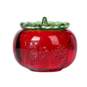 Darz Crystal Persimmon Jar Ornament 1-3L Multifunction Storage Living Room Decorative <b>Candy</b> <b>Box</b> Accessories - Product Image 5