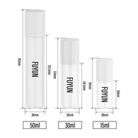 Flacon Pompe Airless Cosmétique Luxe Personnalisé 15ml/30ml/50ml Blanc en Plastique Biodégradable pour Sérum Soin de la Peau, Shampooing, Masque Facial