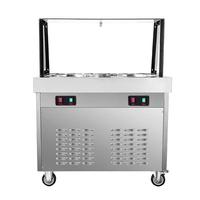 SIHAO EU Warehouse IJsrolmachine, RVS, voor het maken van ijs en bevroren yoghurt