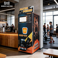 Distributeur automatique de boissons protéinées à écran tactile de 27 pouces, distributeur automatique de boissons chaudes et froides pour salle de sport, distributeur automatique de poudre protéinée