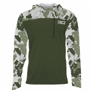 OEM poliestere ad asciugatura rapida per pesca con cappuccio <span class=keywords><strong>verde</strong></span> camice da pesca da <span class=keywords><strong>uomo</strong></span> Camo Rash Guard da pesca <span class=keywords><strong>abiti</strong></span> da pesca da <span class=keywords><strong>uomo</strong></span> - Product Image 3